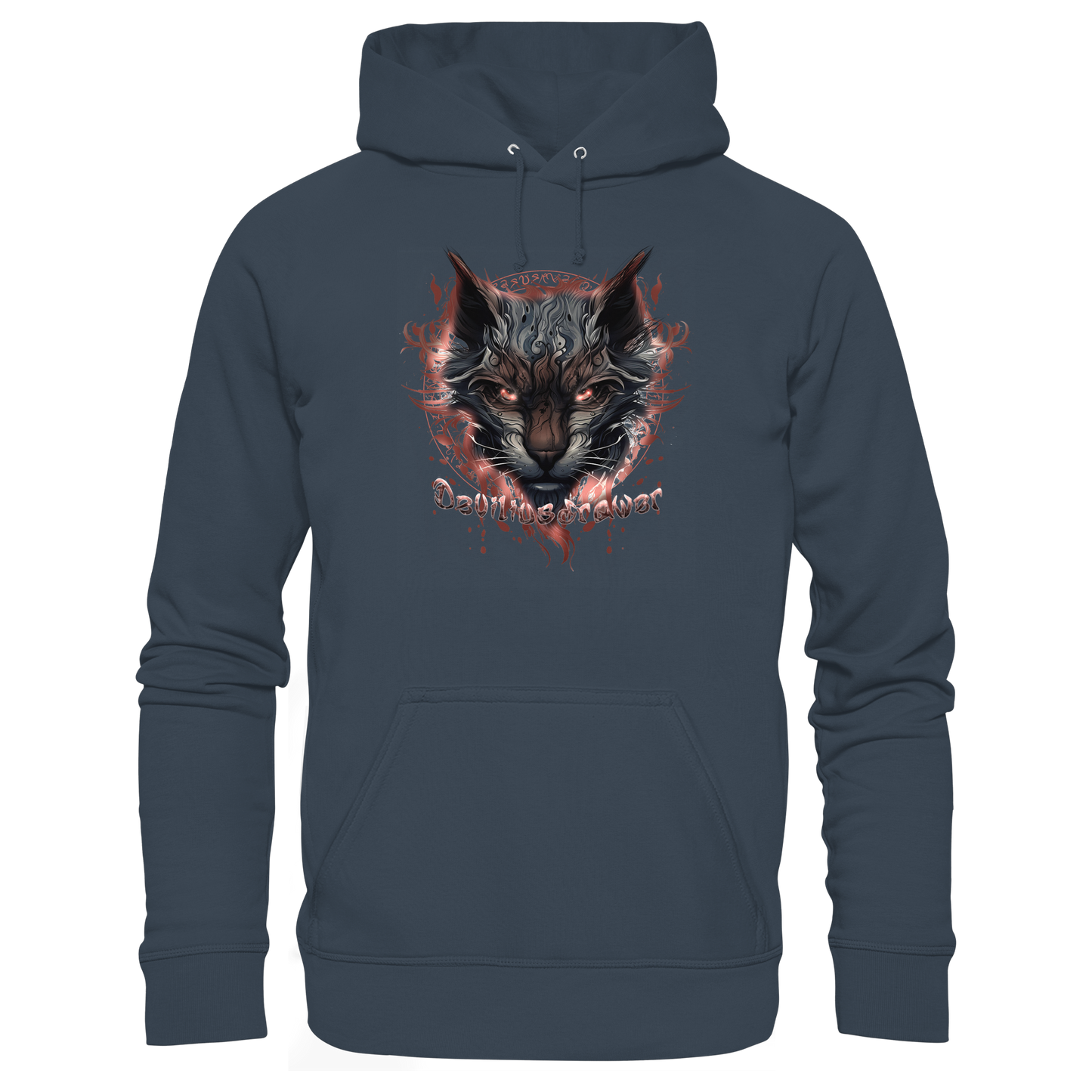 Deviliusdrawer Devil Cat - Organic Basic Hoodie