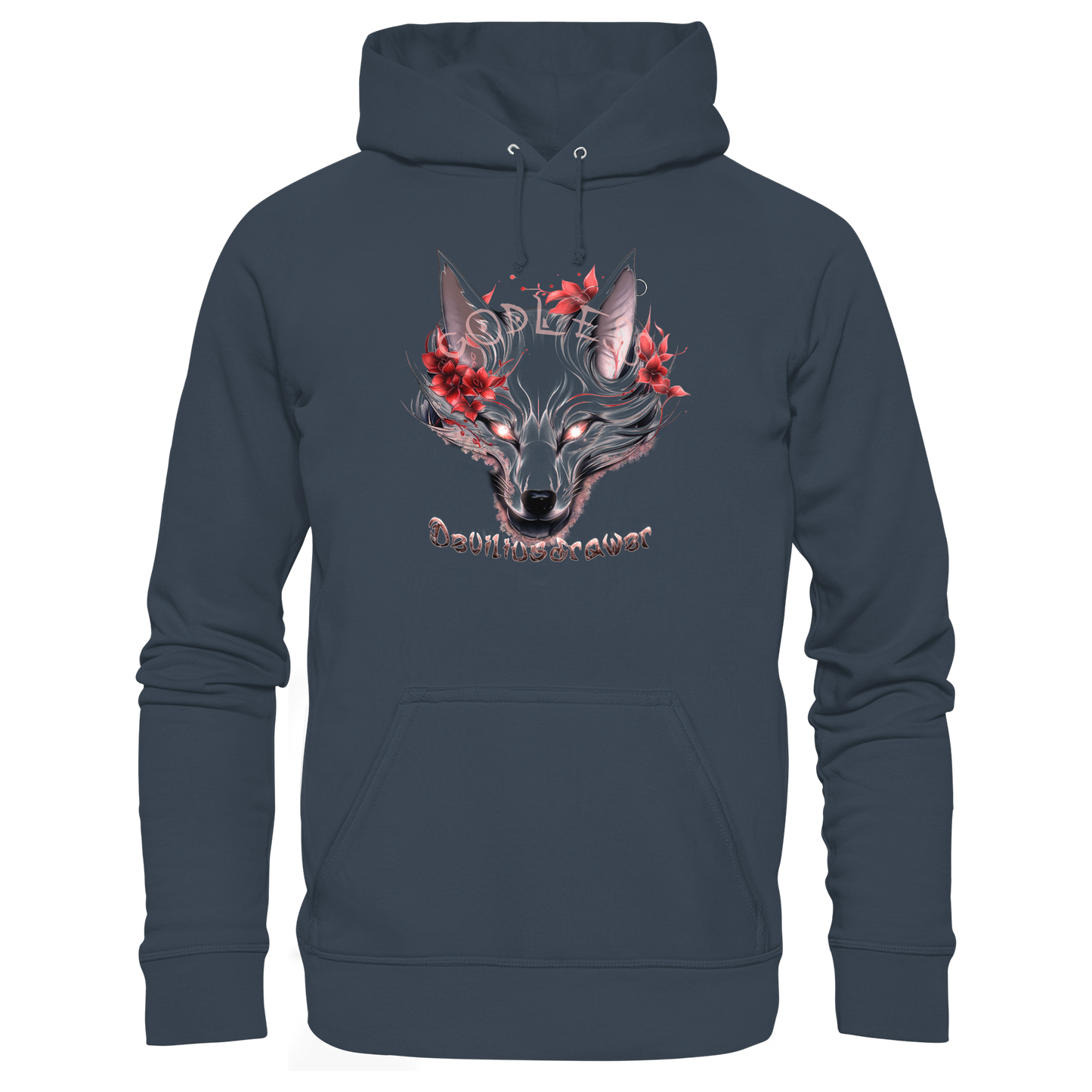 Deviliusdrawer Kitsune Wolf - Organic Basic Hoodie