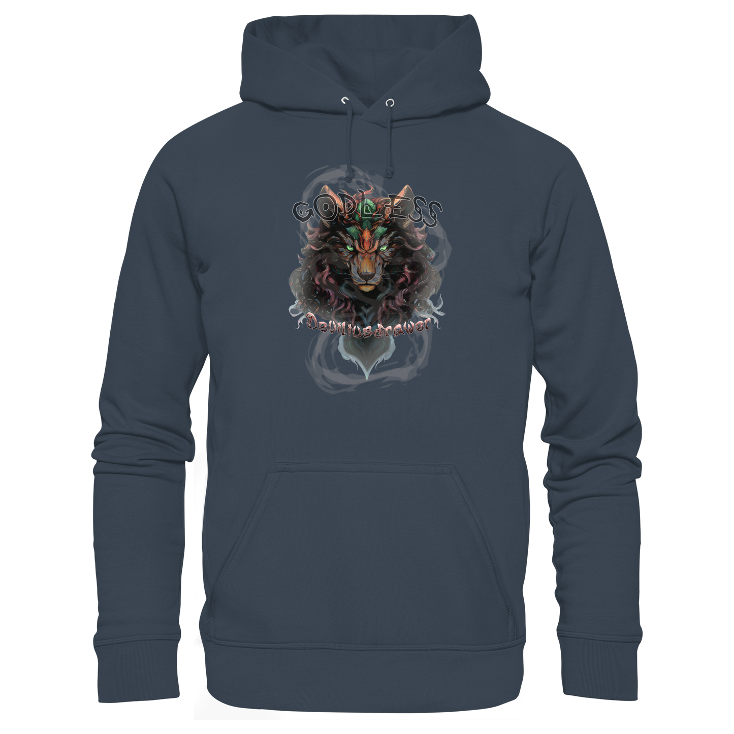 Deviliusdrawer Godless Wolf - Organic Basic Hoodie