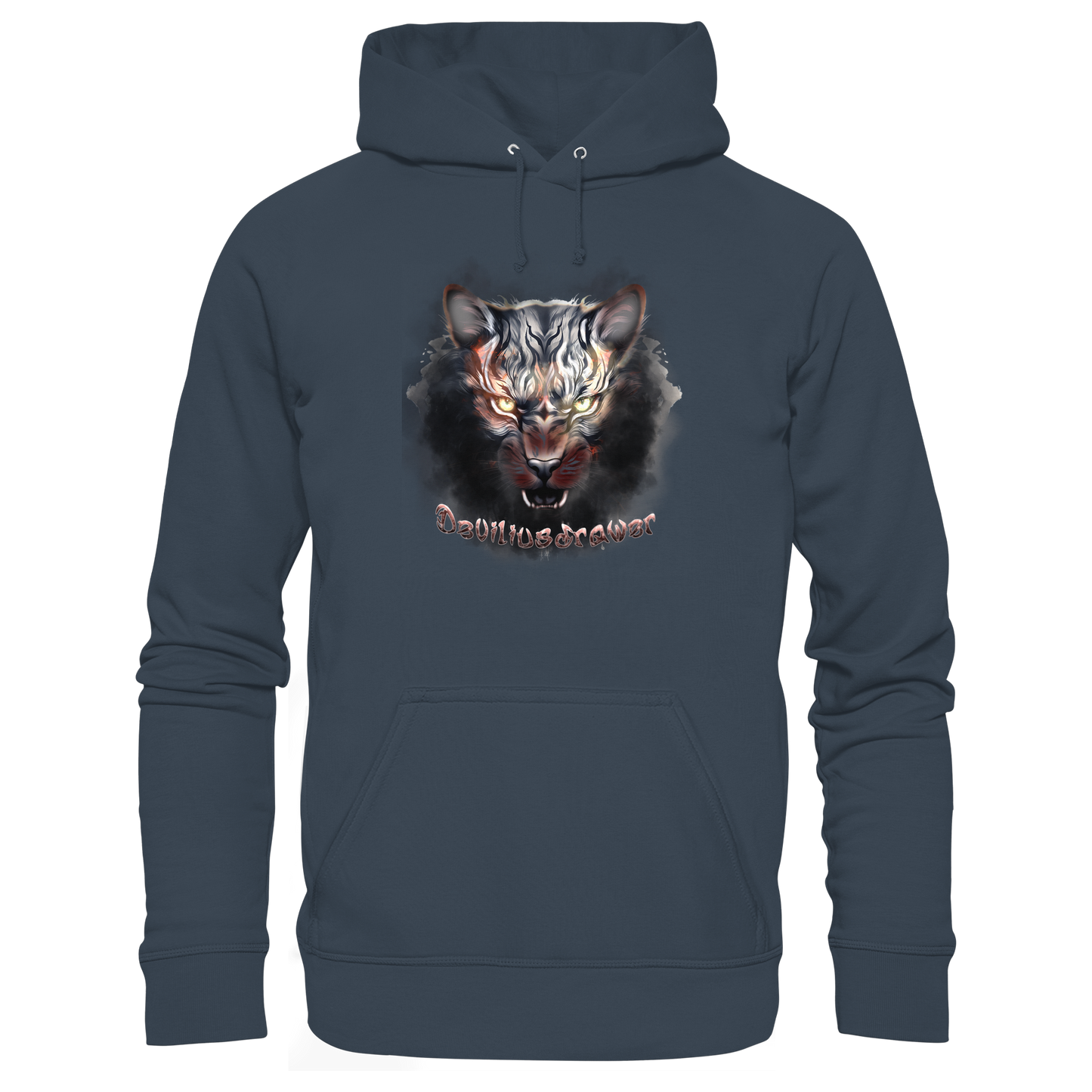 Deviliusdrawer Smoke Tiger - Organic Basic Hoodie