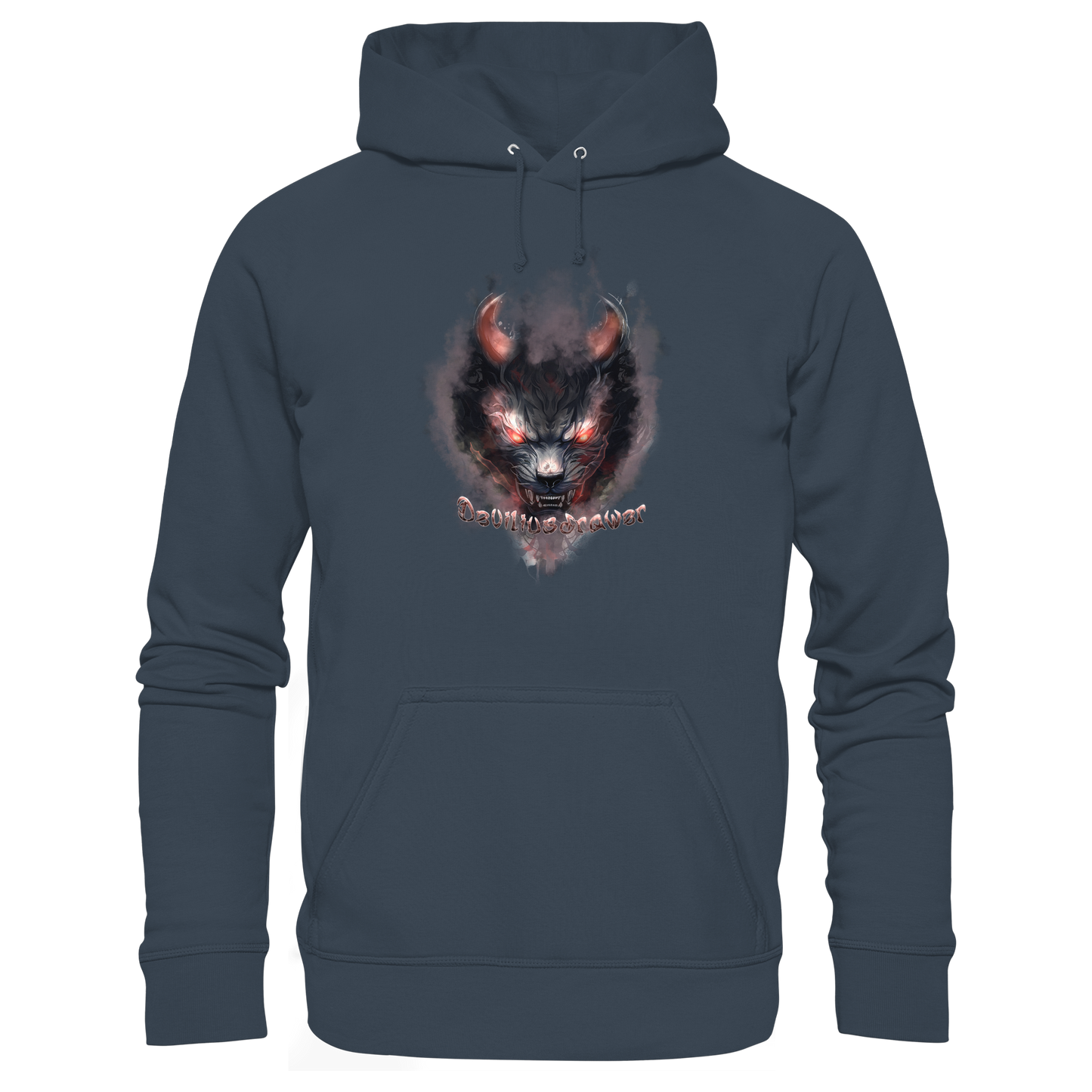 Deviliusdrawer Red Smoked Cat - Organic Basic Hoodie