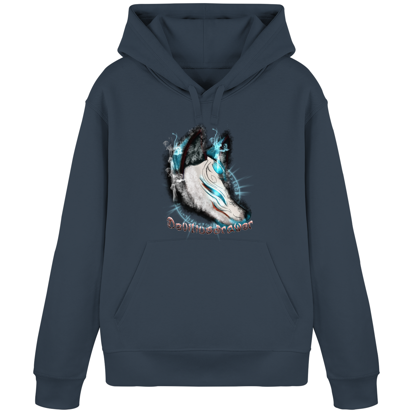 Deviliusdrawer Darkness Kitsune - Organic Basic Hoodie