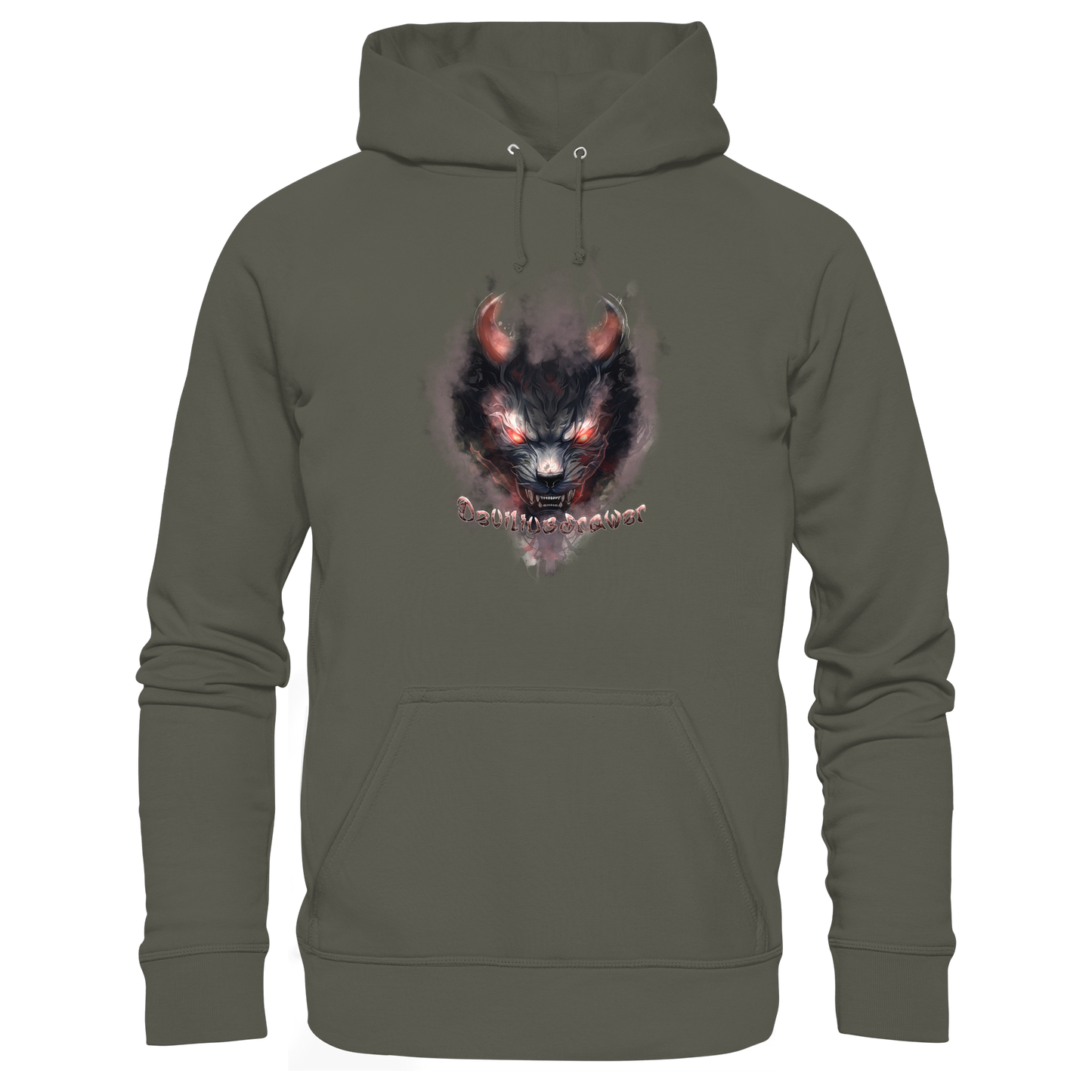 Deviliusdrawer Red Smoked Cat - Organic Basic Hoodie