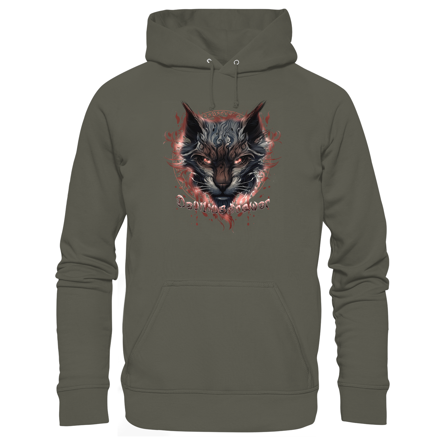 Deviliusdrawer Devil Cat - Organic Basic Hoodie