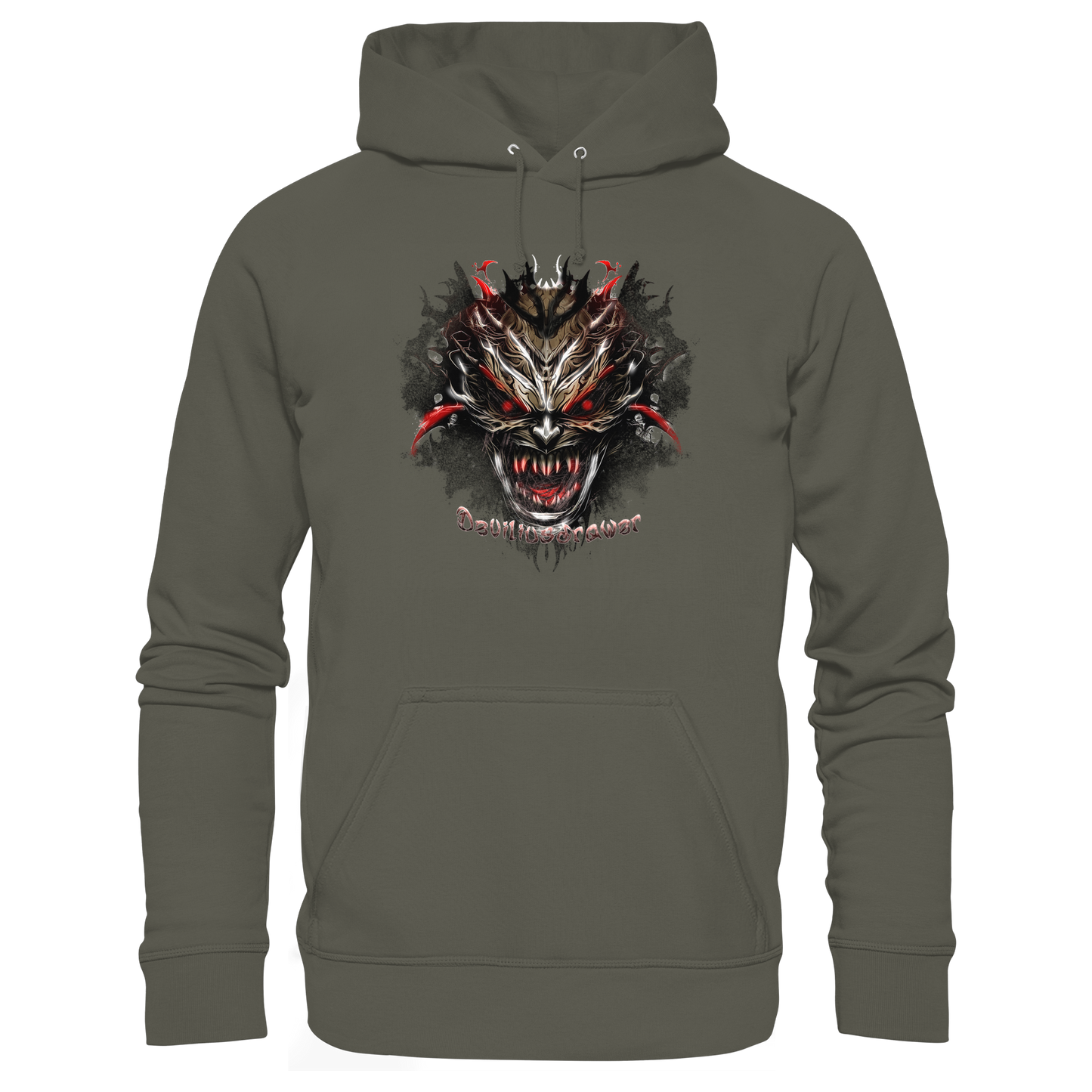 Deviliusdrawer Dark Redeyed Devil - Organic Basic Hoodie