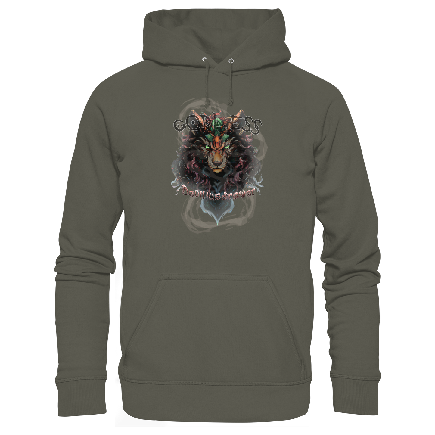 Deviliusdrawer Godless Wolf - Organic Basic Hoodie