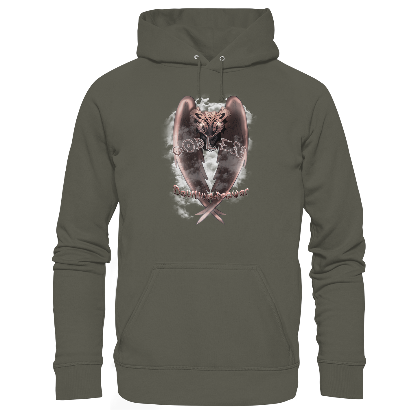 Deviliusdrawer Godless Owl - Organic Basic Hoodie
