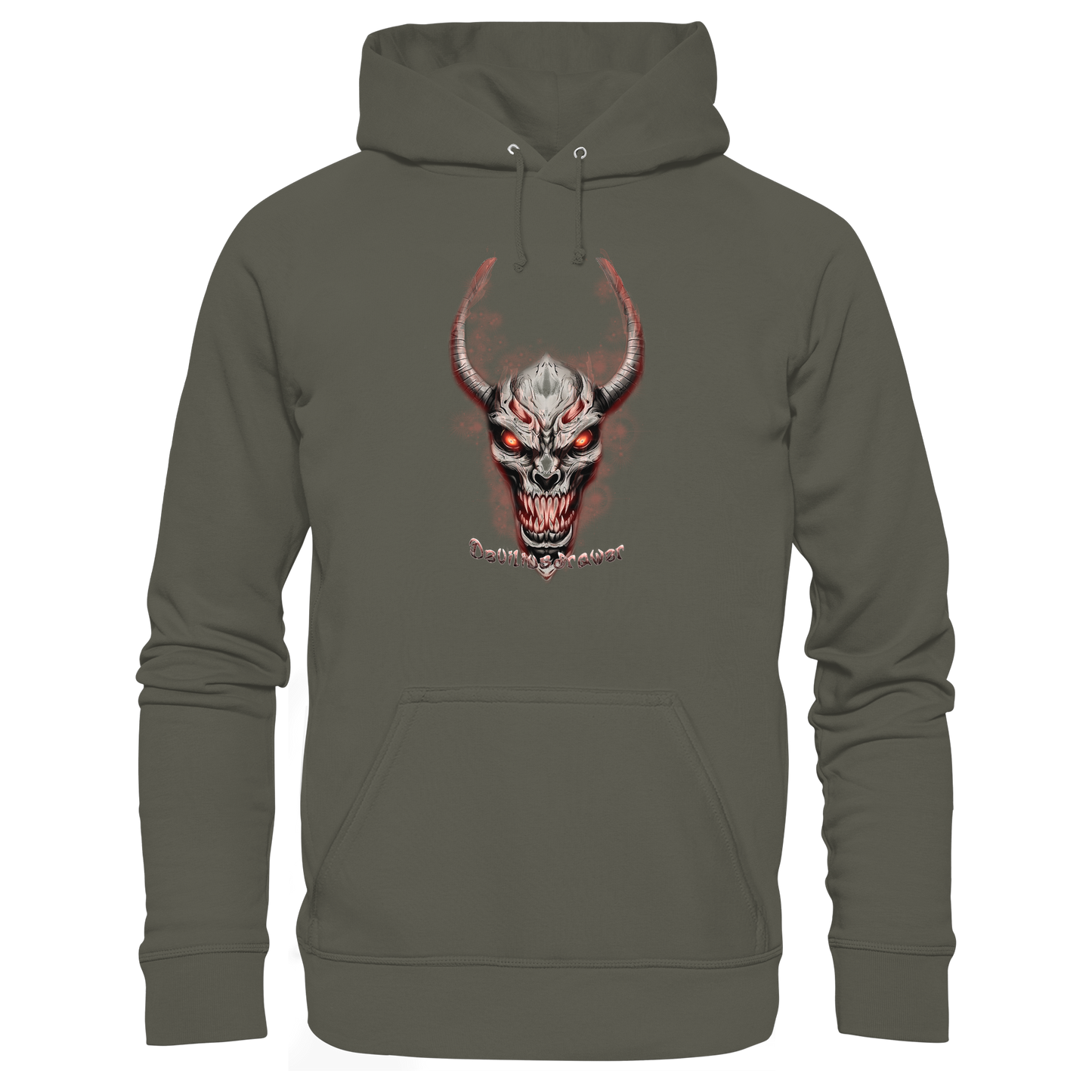 Deviliusdrawer Red Eyed Skeleton - Organic Basic Hoodie