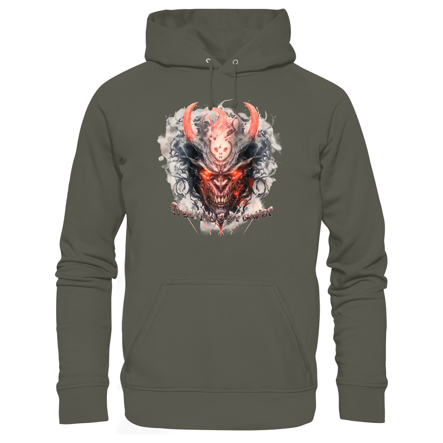 Deviliusdrawer Red Horn Devil - Organic Basic Hoodie
