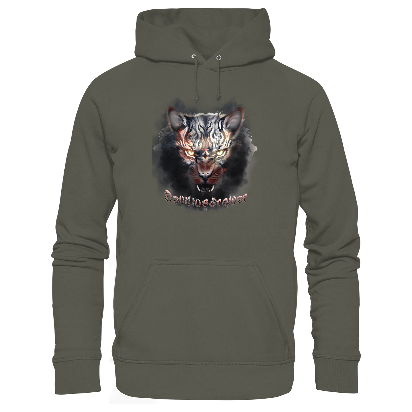Deviliusdrawer Smoke Tiger - Organic Basic Hoodie