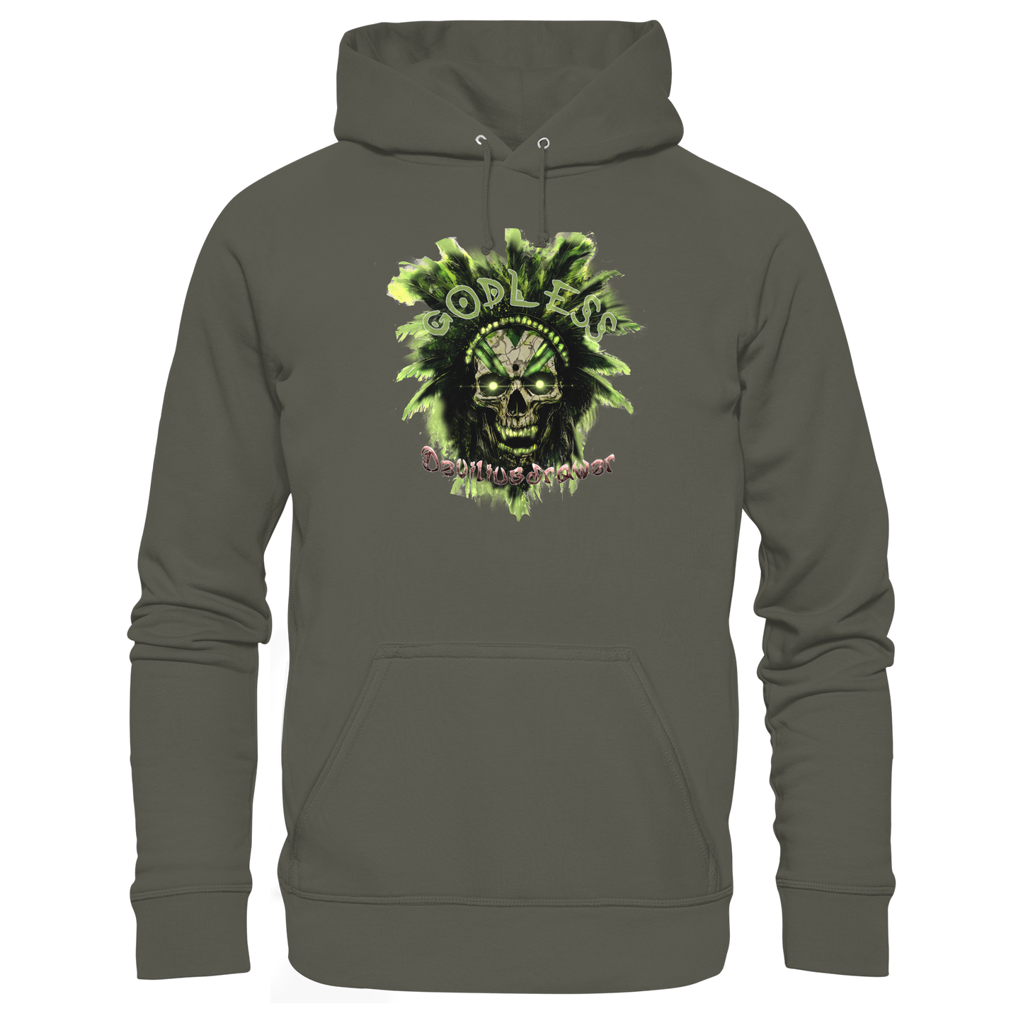 Deviliusdrawer Godless Skull - Organic Basic Hoodie