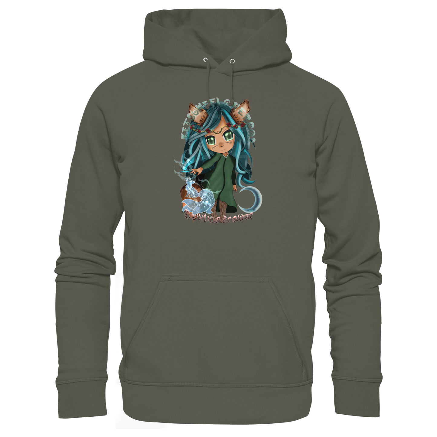 Deviliusdrawer Kitsuneflower - Organic Basic Hoodie