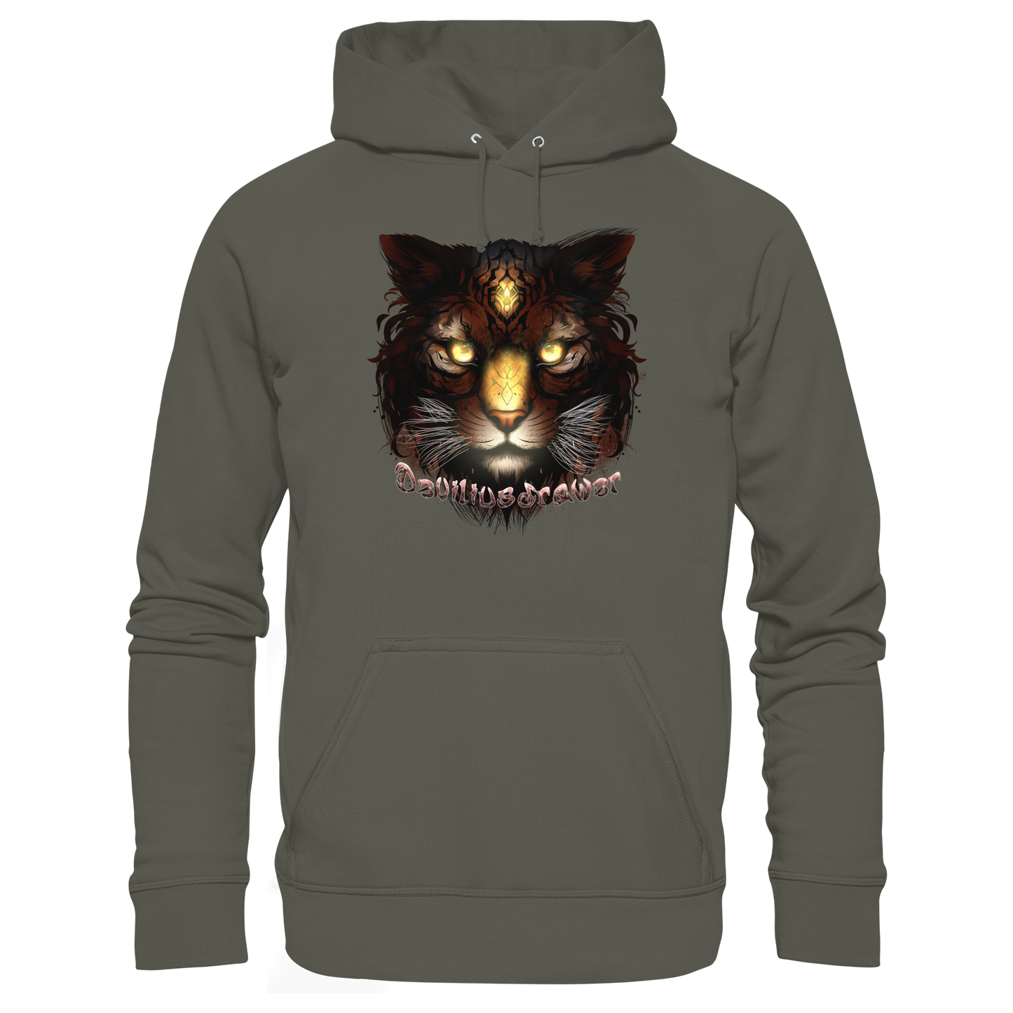 Deviliusdrawer Gold Tigercat - Organic Basic Hoodie