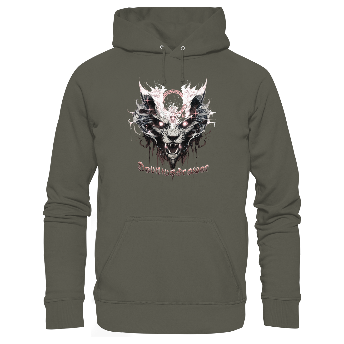 Deviliusdrawer Demonic Glow Cat - Organic Basic Hoodie