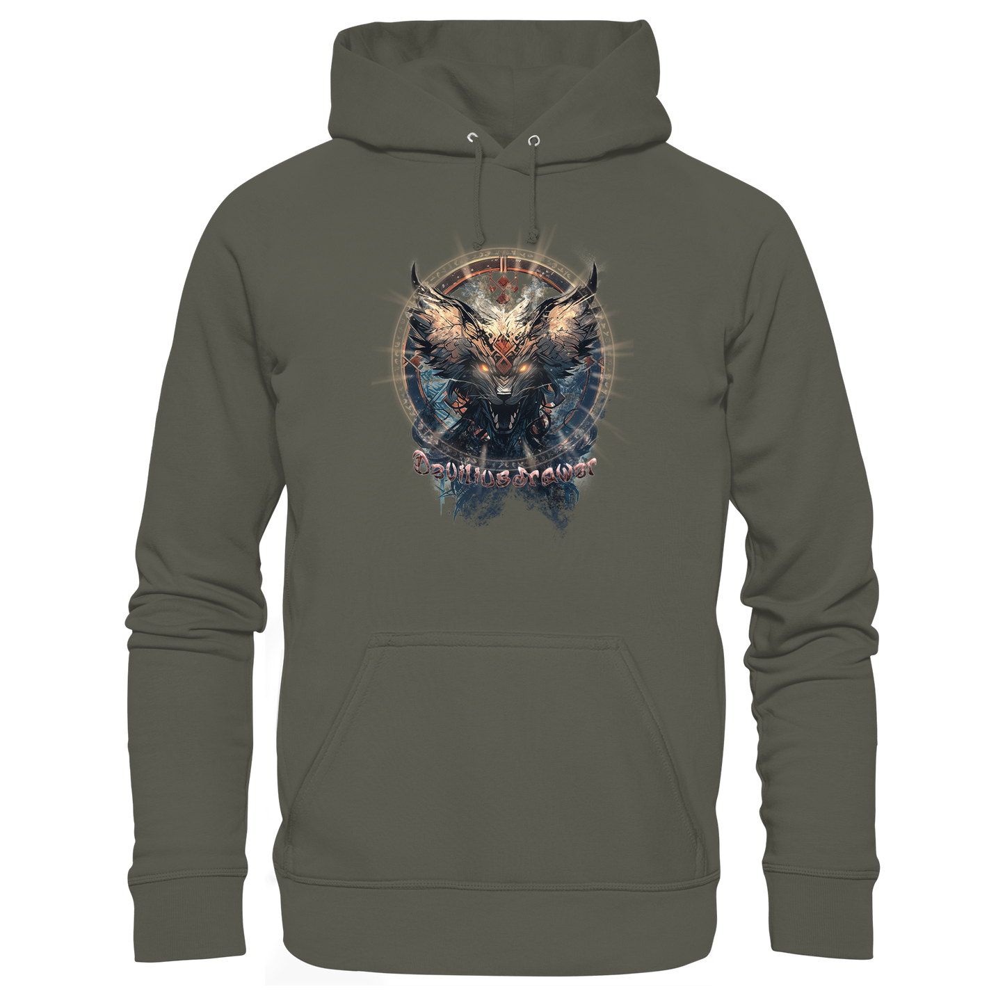Deviliusdrawer Dark Magic Wolf - Organic Basic Hoodie