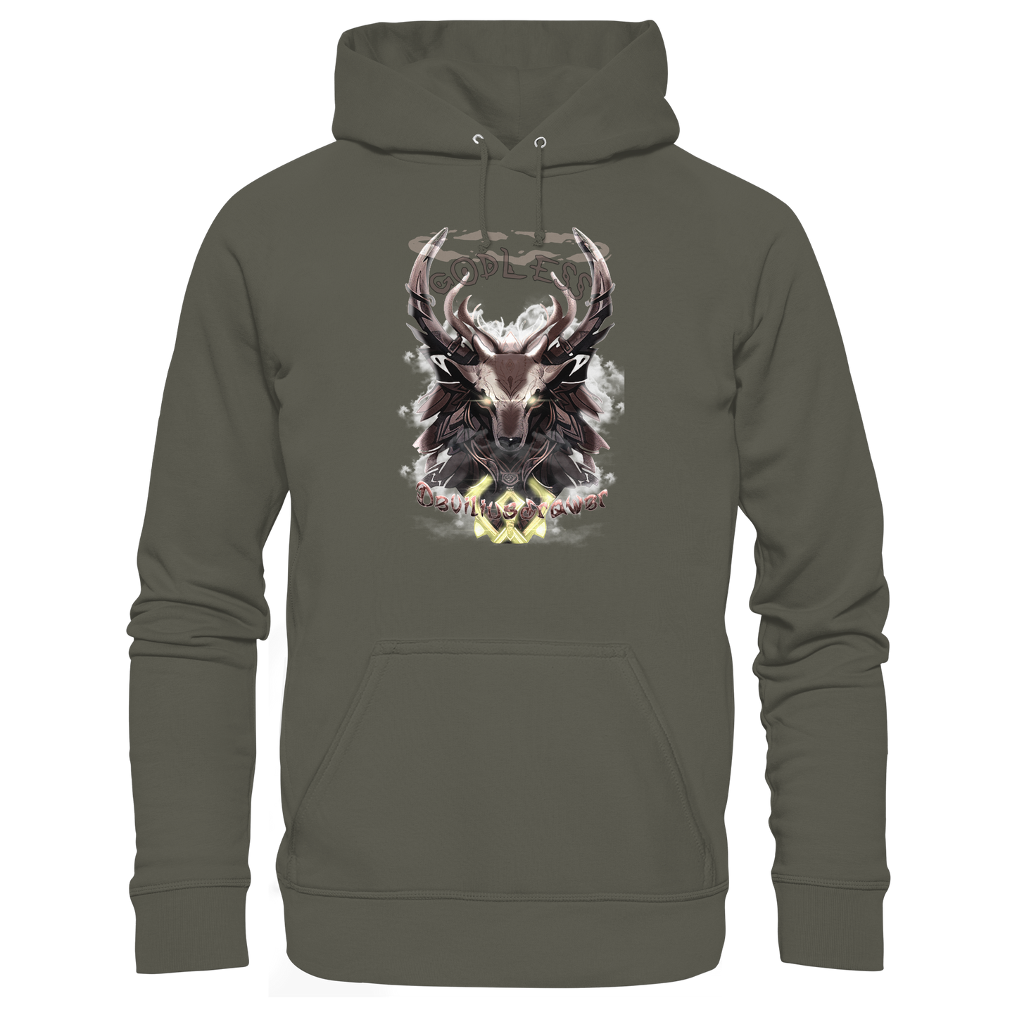 Deviliusdrawer Godless Deer - Organic Basic Hoodie