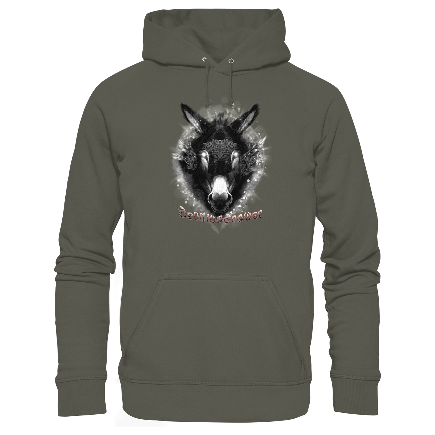 Deviliusdrawer Glowing Donkey - Organic Basic Hoodie