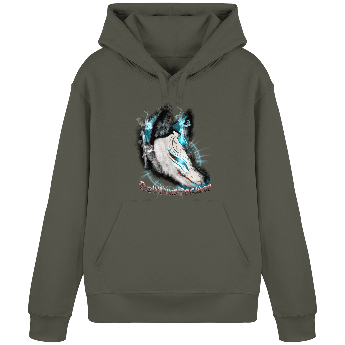 Deviliusdrawer Darkness Kitsune - Organic Basic Hoodie