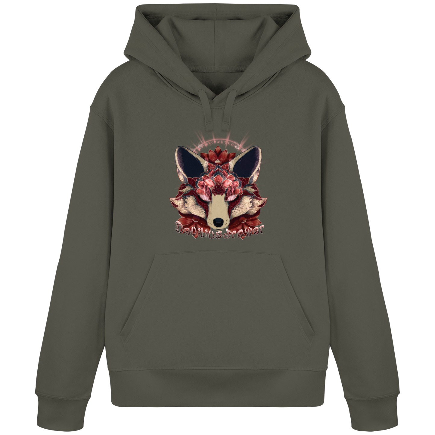 Deviliusdrawer Fire Kitsune - Organic Basic Hoodie