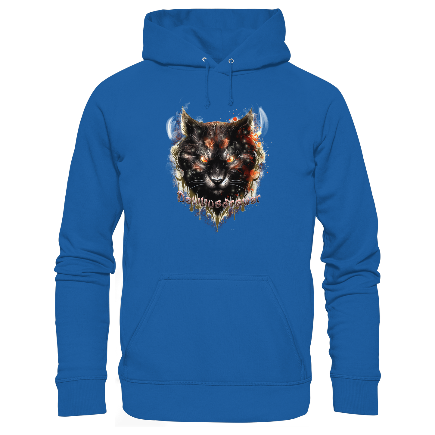 Deviliusdrawer Red Devil Cat - Organic Basic Hoodie