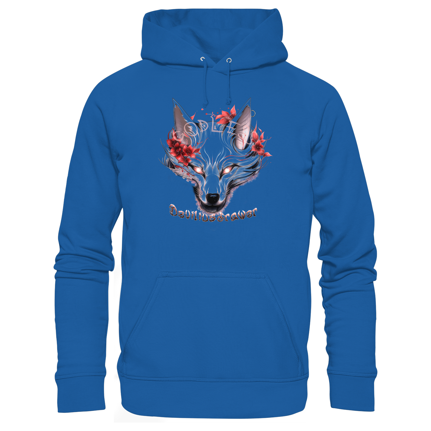 Deviliusdrawer Kitsune Wolf - Organic Basic Hoodie