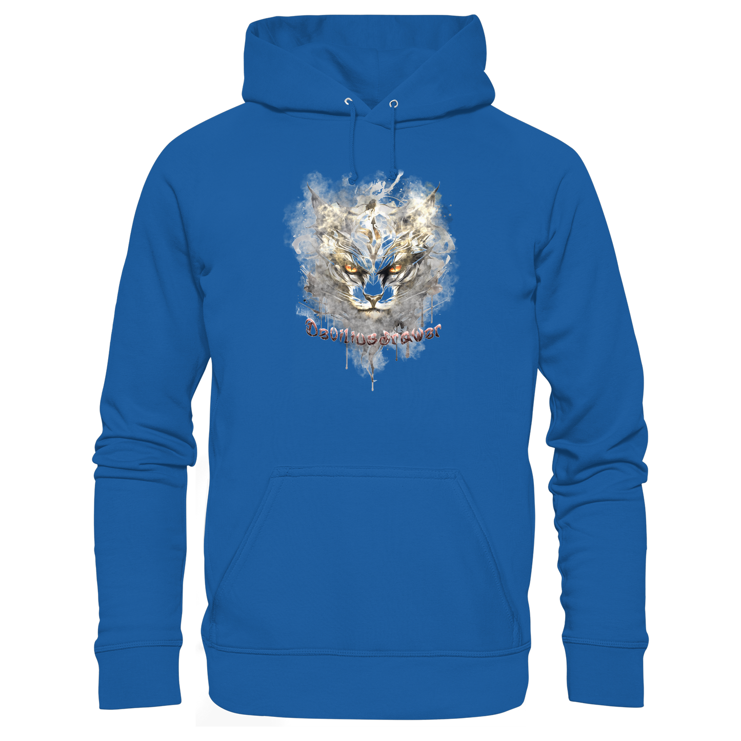 Deviliusdrawer White Catgod - Organic Basic Hoodie