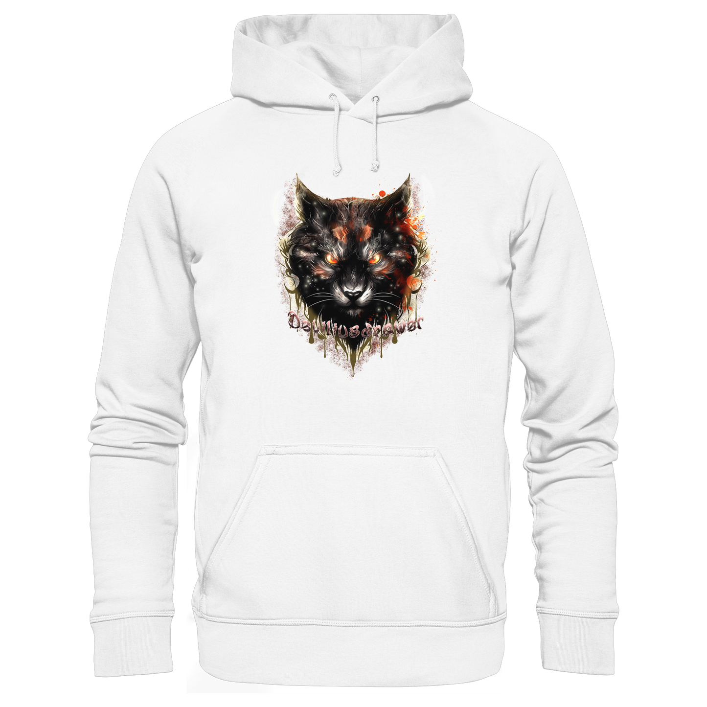 Deviliusdrawer Red Devil Cat - Organic Basic Hoodie