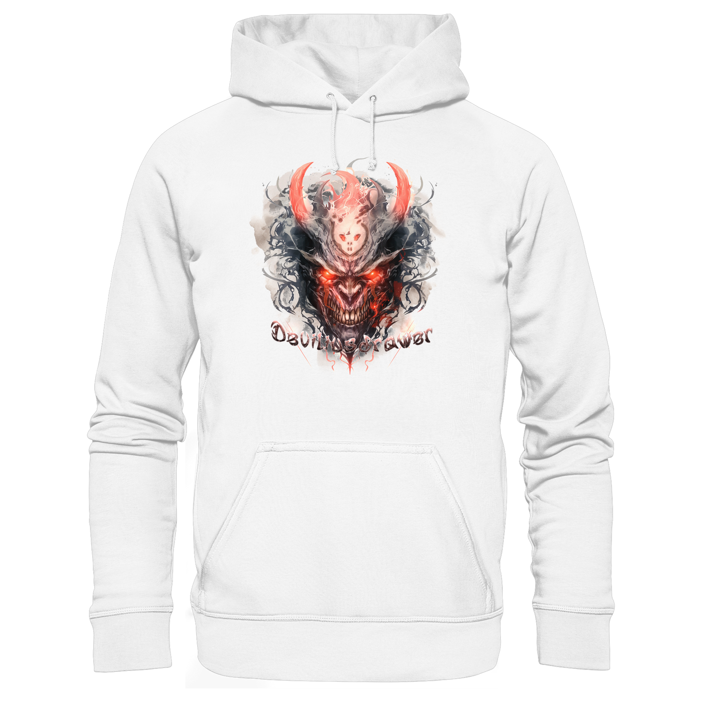 Deviliusdrawer Red Horn Devil - Organic Basic Hoodie