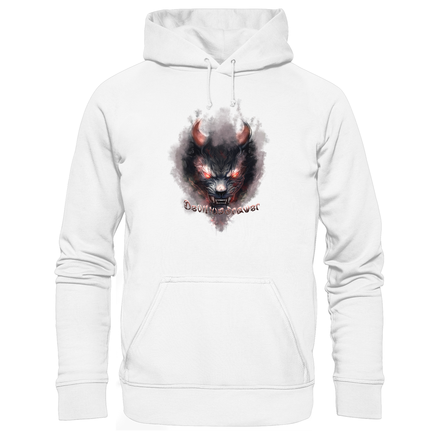 Deviliusdrawer Red Smoked Cat - Organic Basic Hoodie