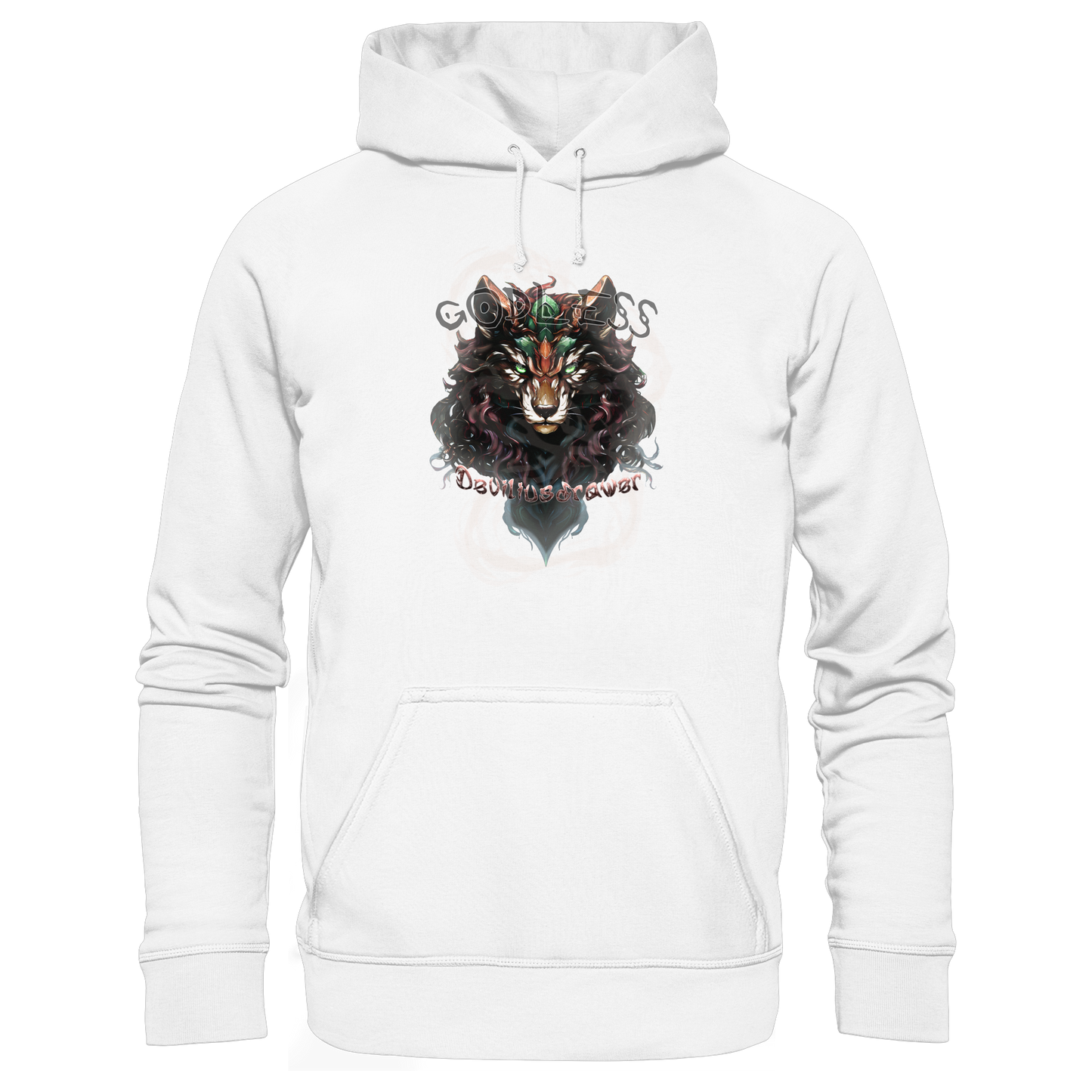 Deviliusdrawer Godless Wolf - Organic Basic Hoodie