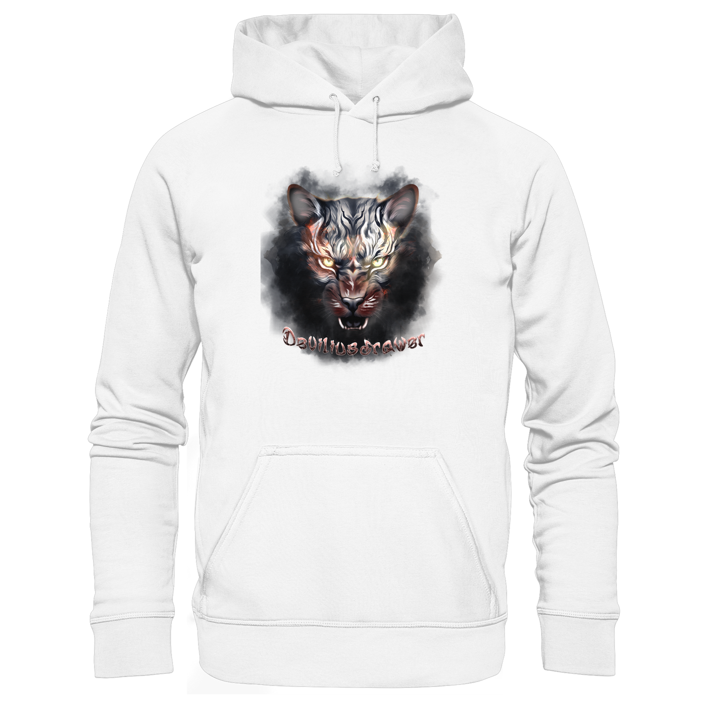 Deviliusdrawer Smoke Tiger - Organic Basic Hoodie