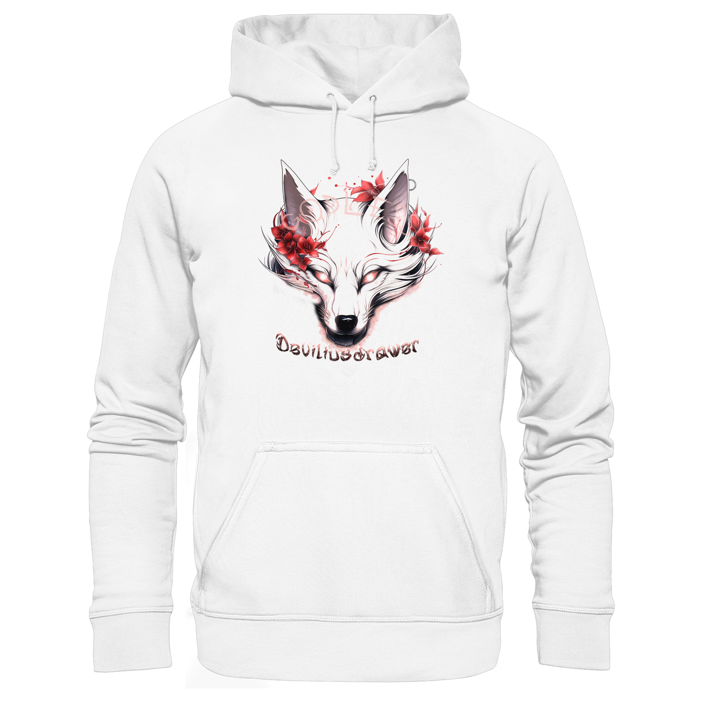 Deviliusdrawer Kitsune Wolf - Organic Basic Hoodie