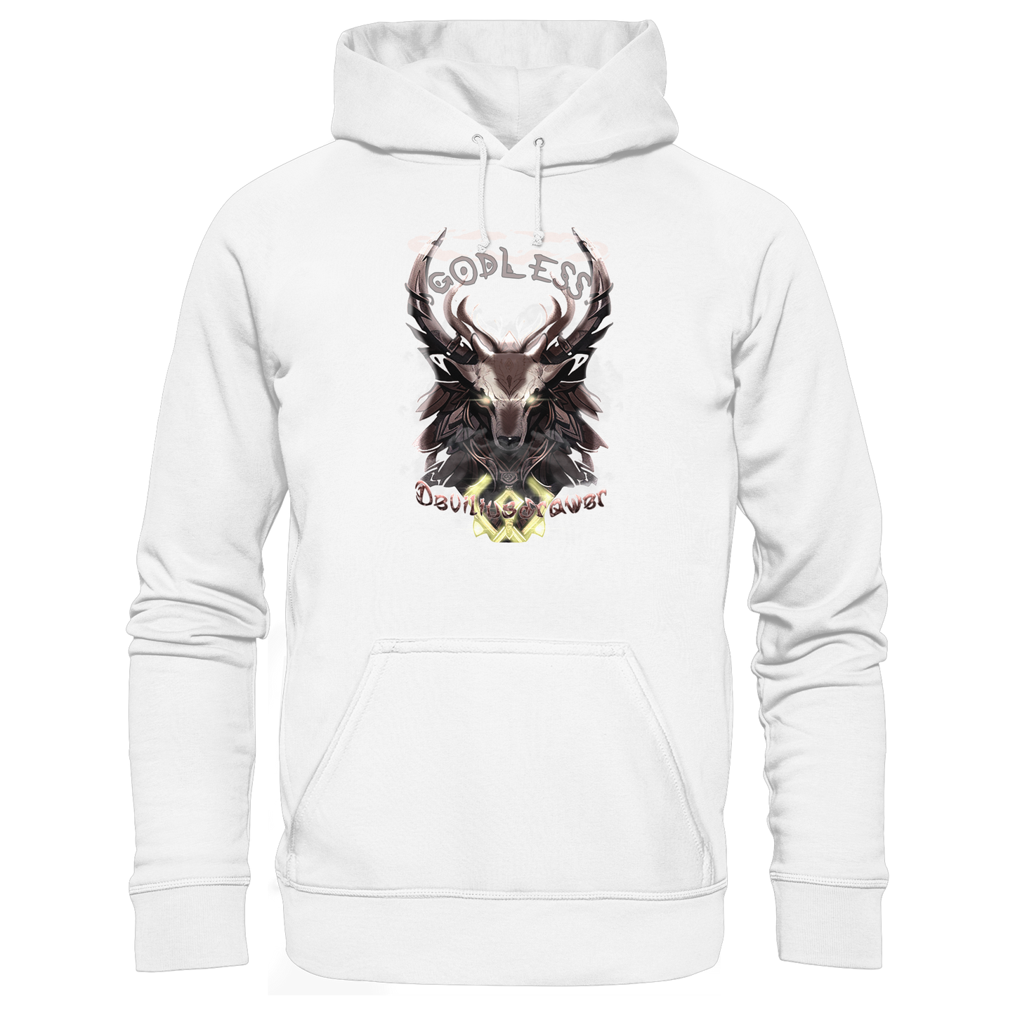 Deviliusdrawer Godless Deer - Organic Basic Hoodie