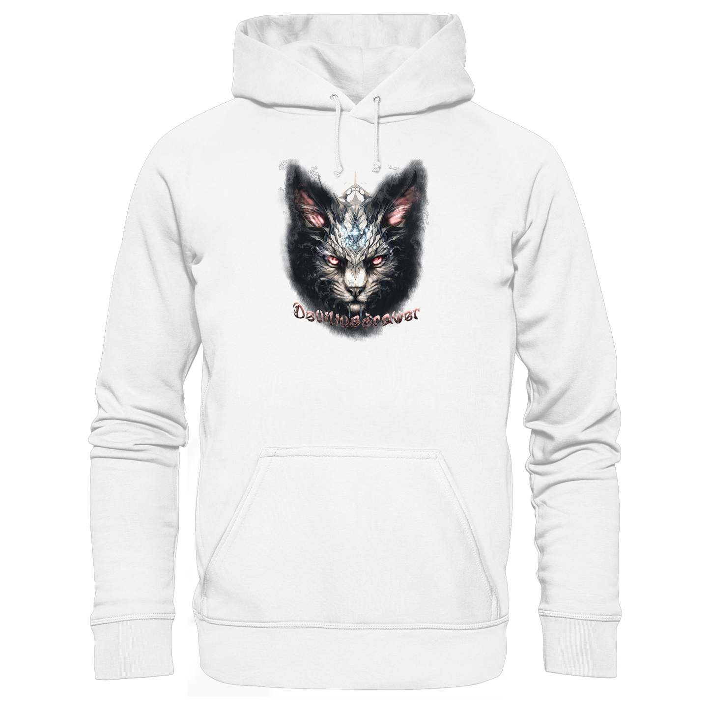 Deviliusdrawer Myshtical Redeyed Cat - Organic Basic Hoodie