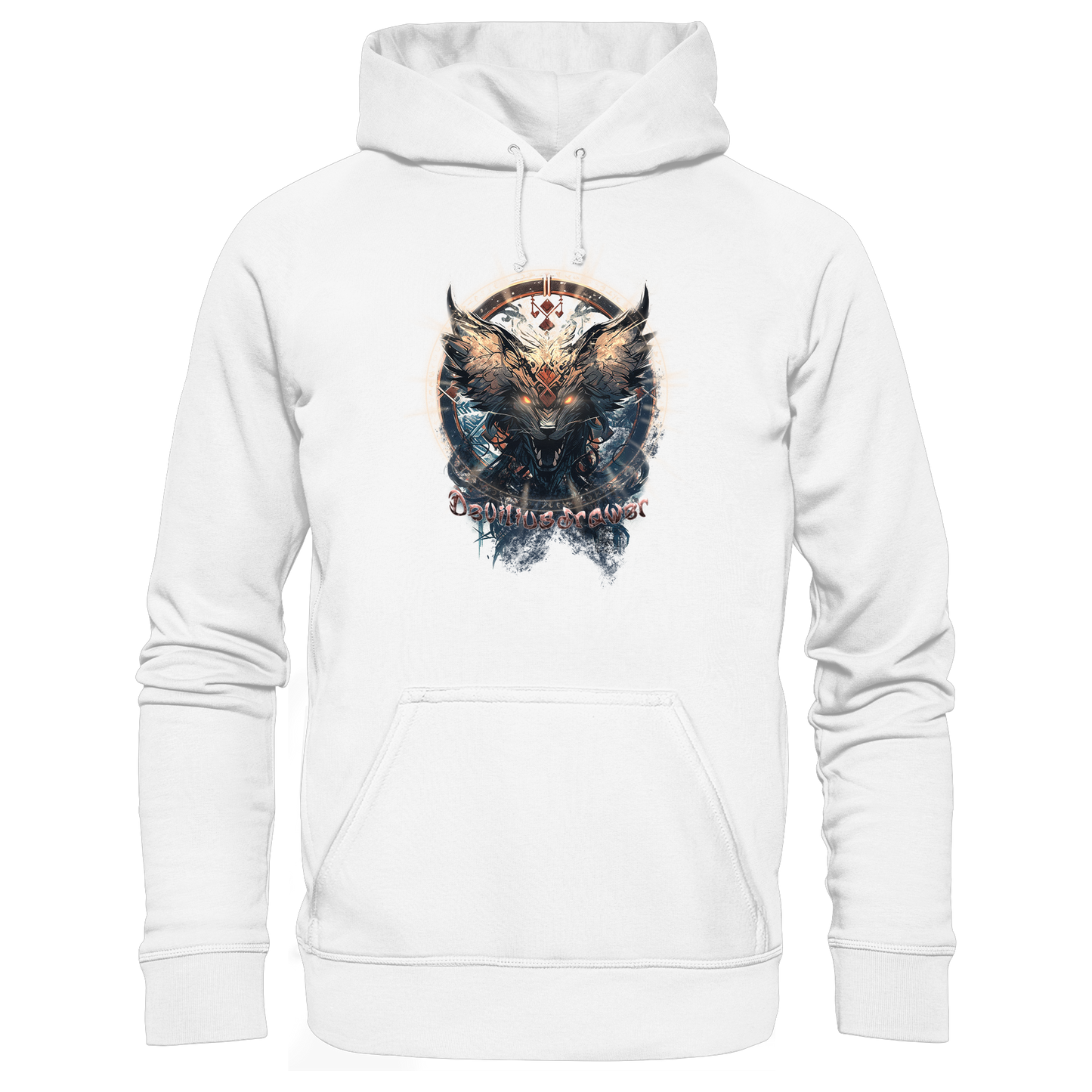 Deviliusdrawer Dark Magic Wolf - Organic Basic Hoodie
