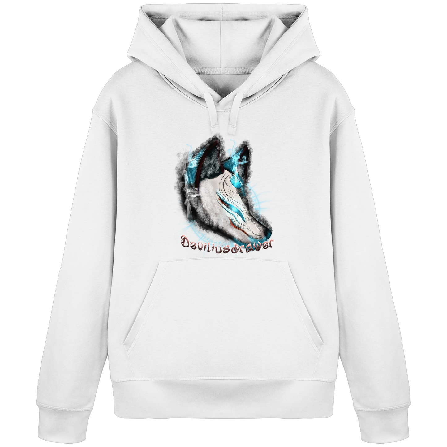 Deviliusdrawer Darkness Kitsune - Organic Basic Hoodie