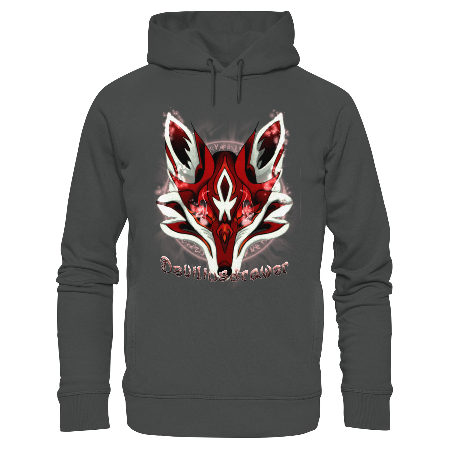 Deviliusdrawer Red Eyed Fox - Organic Fashion Hoodie