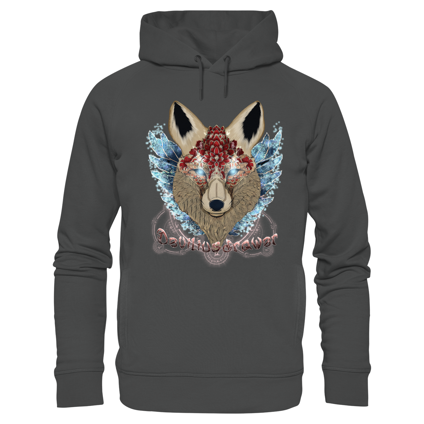 Deviliusdrawer Diamond Kitsune - Organic Fashion Hoodie