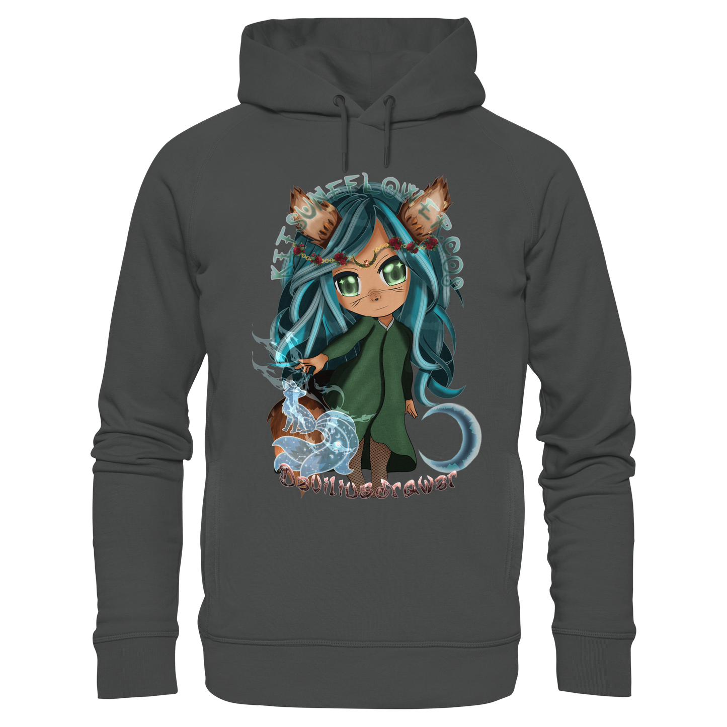Deviliusdrawer Kitsuneflower - Organic Fashion Hoodie