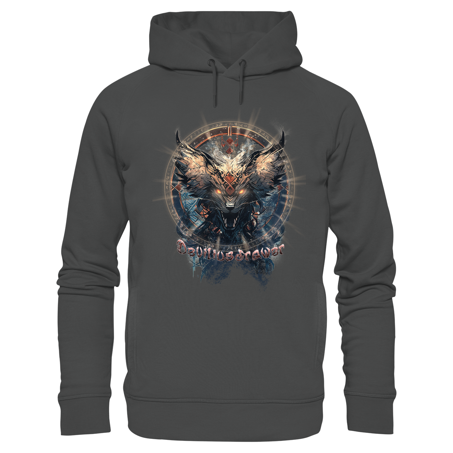 Deviliusdrawer Dark Magic Wolf - Organic Fashion Hoodie