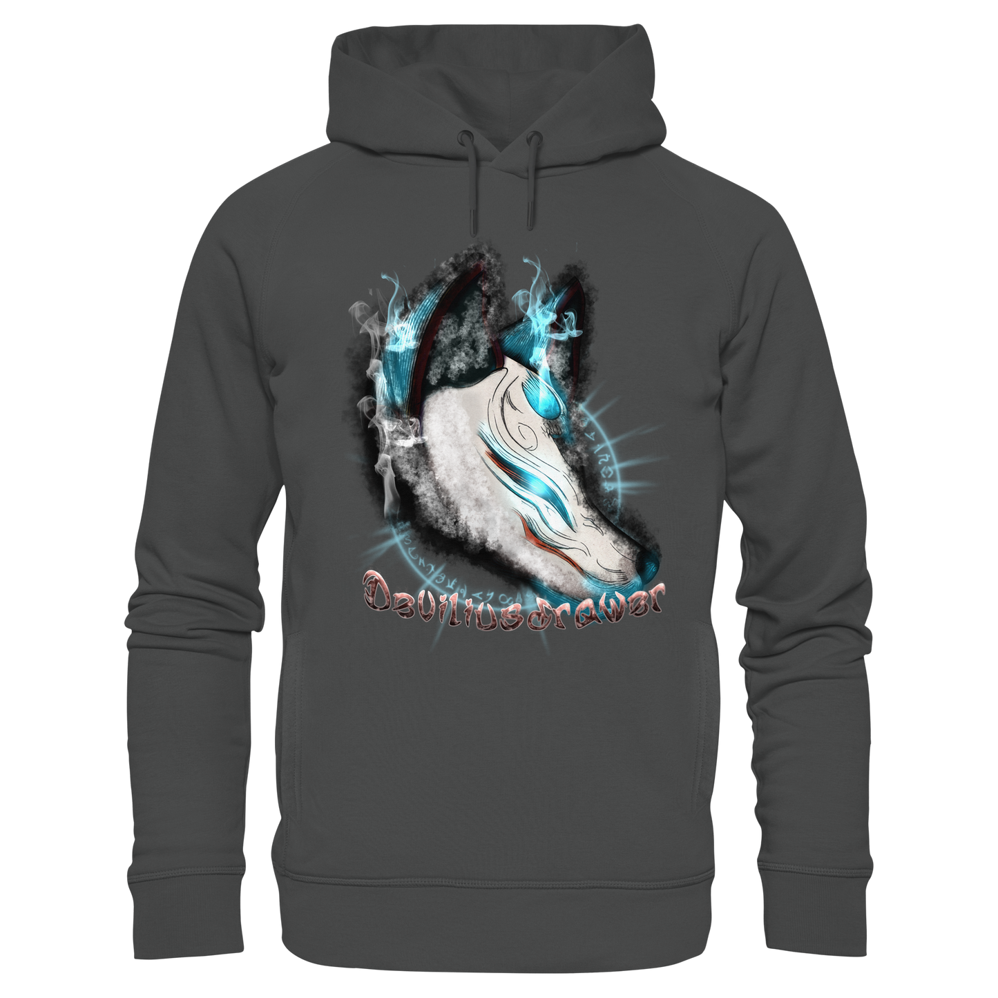 Deviliusdrawer Darkness Kitsune - Organic Fashion Hoodie