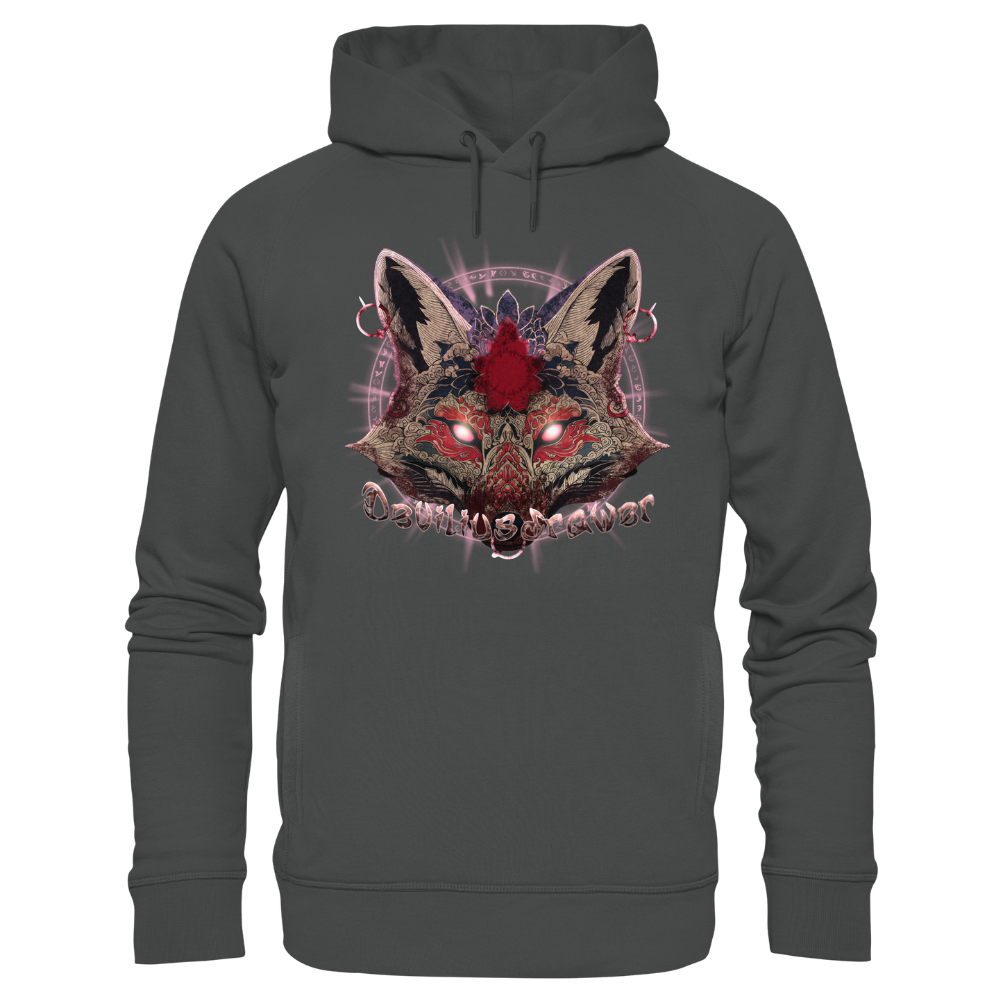 Deviliusdrawer Demon Kitsune - Organic Fashion Hoodie