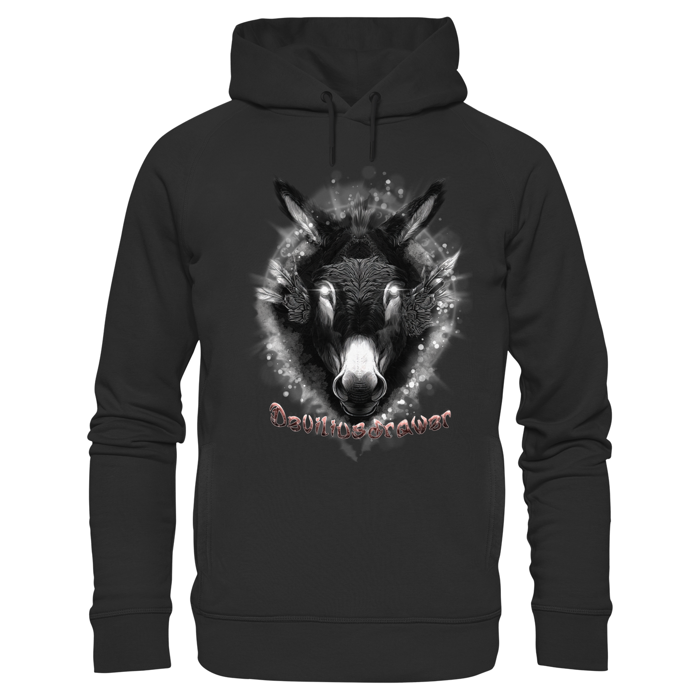 Deviliusdrawer Glowing Donkey - Organic Fashion Hoodie