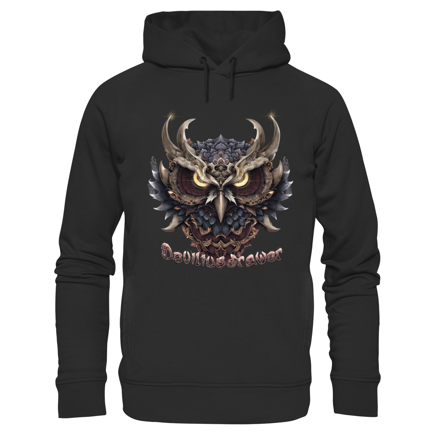 Deviliusdrawer Golden Owl - Organic Fashion Hoodie