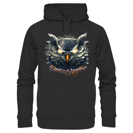 Deviliusdrawer Dark Fire Owl - Organic Fashion Hoodie