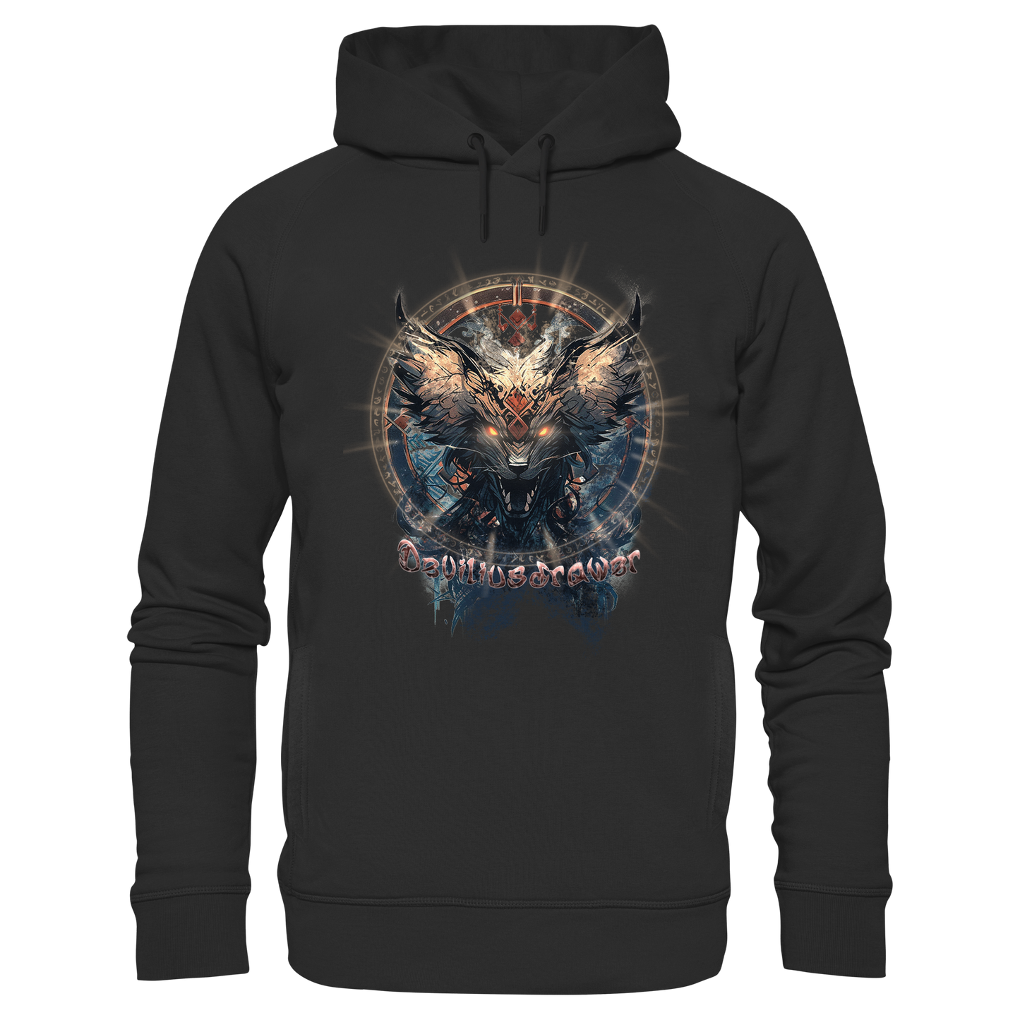 Deviliusdrawer Dark Magic Wolf - Organic Fashion Hoodie