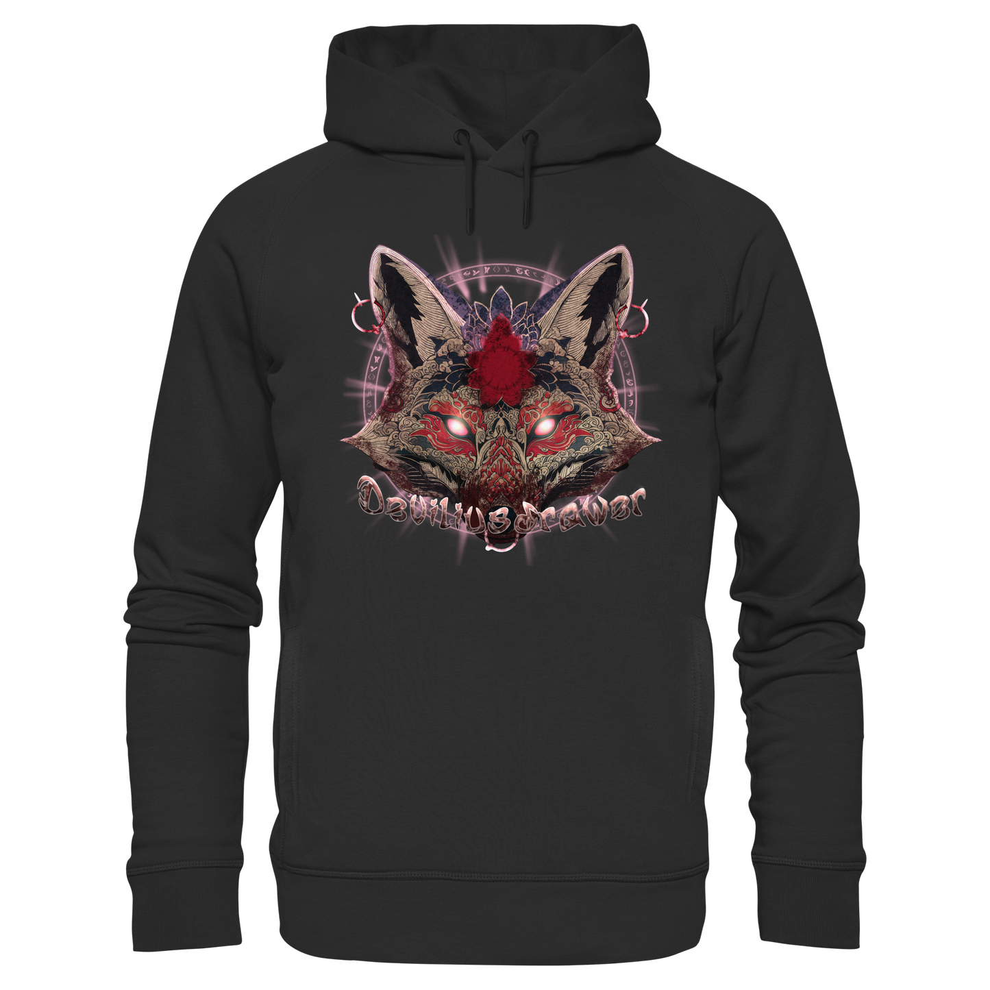 Deviliusdrawer Demon Kitsune - Organic Fashion Hoodie