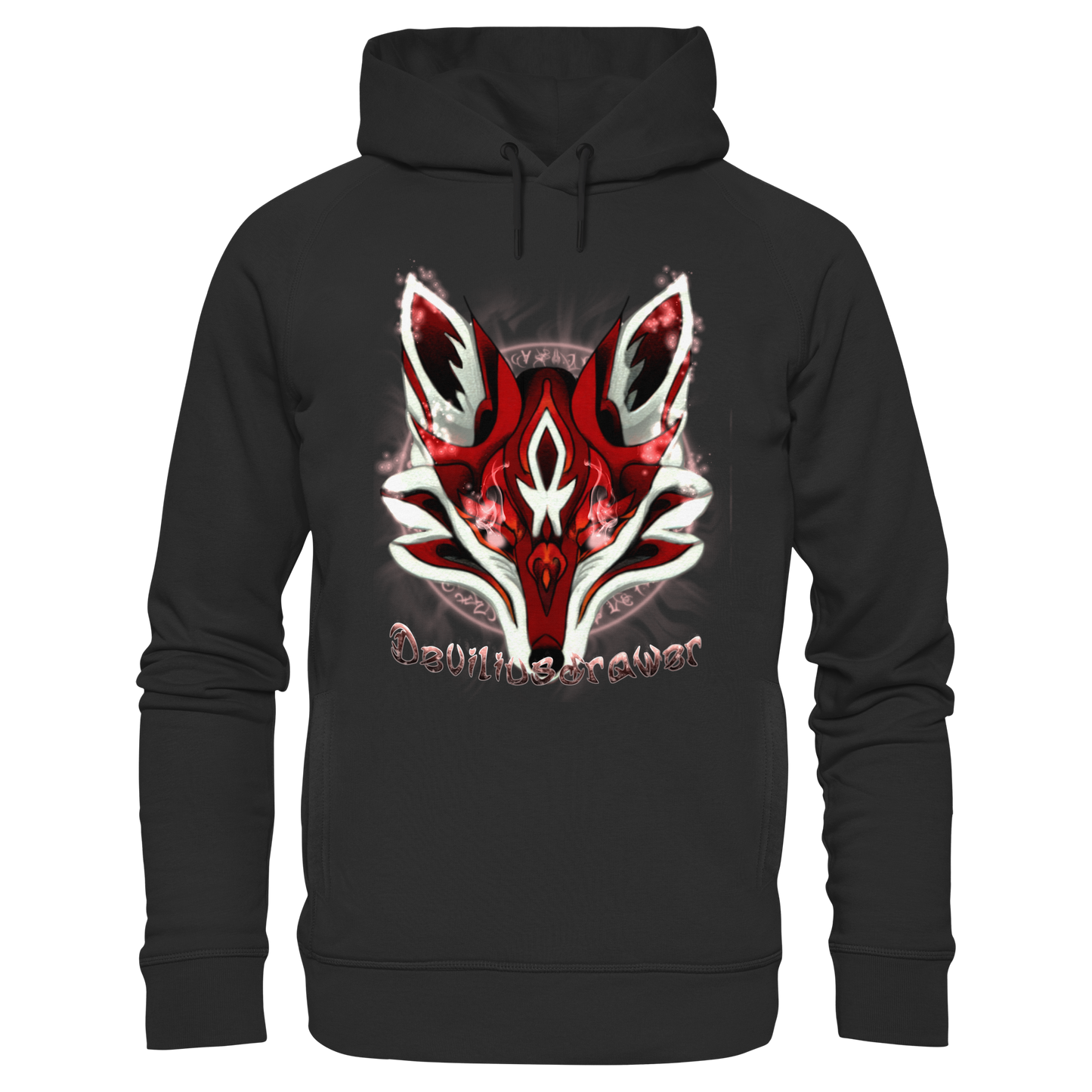 Deviliusdrawer Red Eyed Fox - Organic Fashion Hoodie