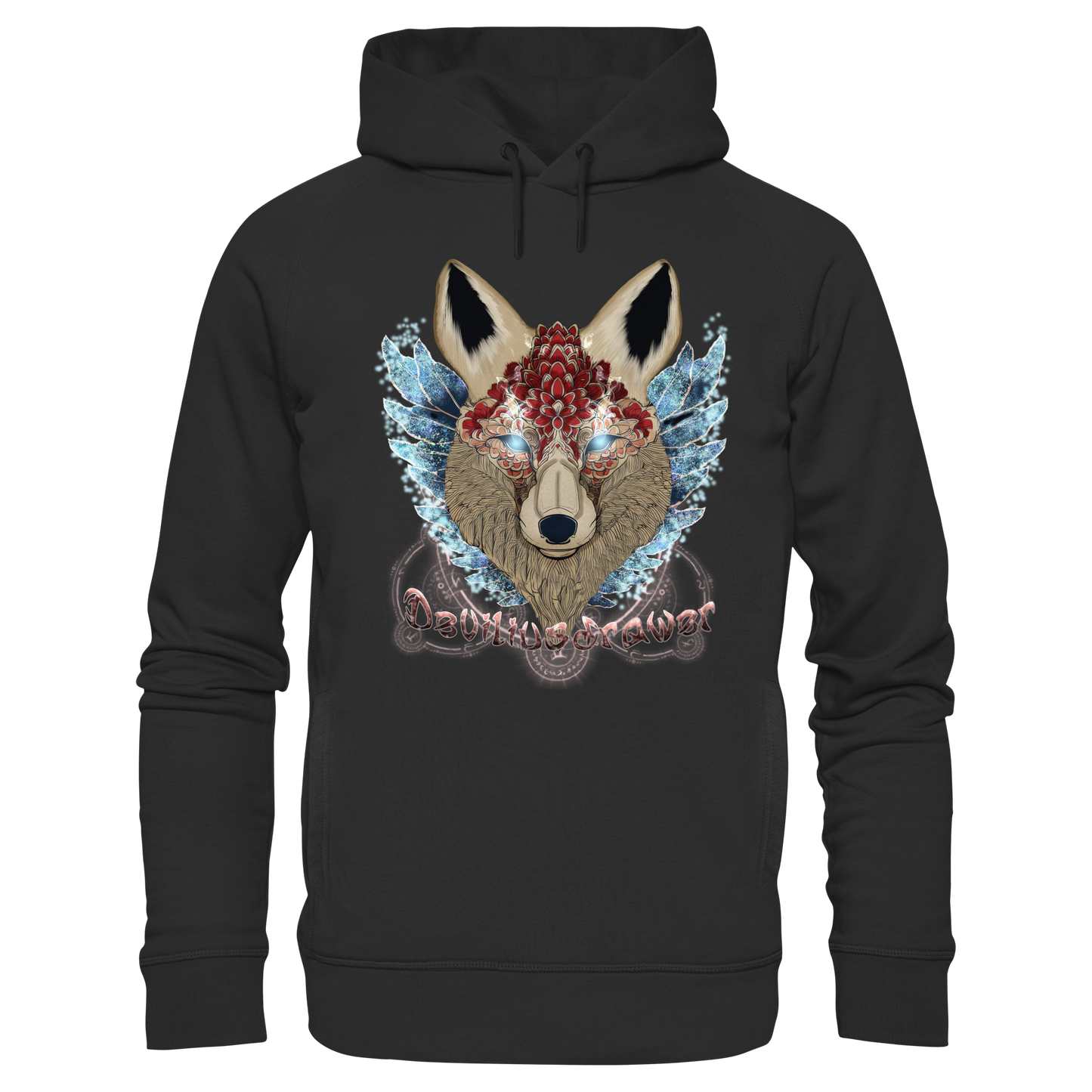Deviliusdrawer Diamond Kitsune - Organic Fashion Hoodie