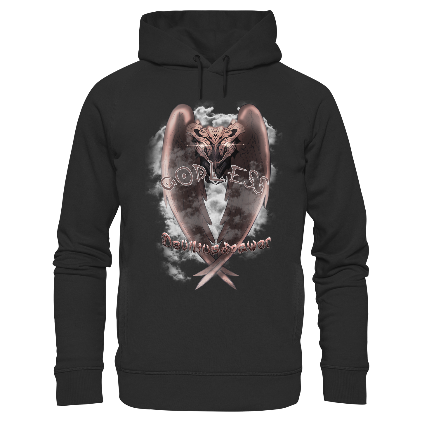 Deviliusdrawer Godless Owl - Organic Fashion Hoodie
